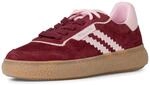Plateausneaker TAMARIS, Damen, Gr. 36, rot (rot kombiniert), Lederimitat,