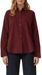 Hemdbluse S.OLIVER, Damen, Gr. 34, rot (dunkelrot), Cord, Obermaterial: 100%