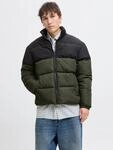 Steppjacke JACK & JONES "JJMAZE PUFFER COLLAR", Herren, Gr. L, gr&uuml;n (rosin