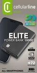 Cellularline Powerbank 10000 mAh PD Schwarz, 1x USB, 2x USB-C, 20W - Tragbares