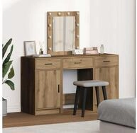 vidaXL Schminktisch, Schminktisch mit Speicher Braun 50 x 41 x 135 cm...