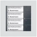 Siedle Schalter Siedle&S&ouml;hne Bus-Tasten-Modul anthrazitgrau BTM 650-04 AG bunt
