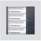Siedle Siedle&S&ouml;hne Tasten-Modul anthrazitgrau TM 612-4 AG Wandtaster
