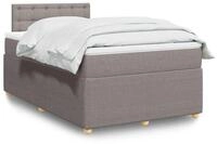 vidaXL Bettgestell vidaXL Boxspringbett mit Matratze Taupe 120x200 cm Stoff