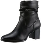 MARCO TOZZI Stiefelette, Blockabsatz, Businessschuh mit Falten im slouchy Look