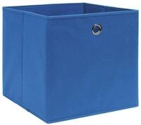 vidaXL Aufbewahrungsbox, Ordnungsboxen 10 Stk. Blau 32x32x32 cm Stoff
