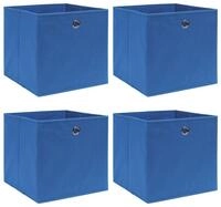 vidaXL Aufbewahrungsbox, Aufbewahrungsboxen 4 Stk. Blau 32x32x32 cm Stoff