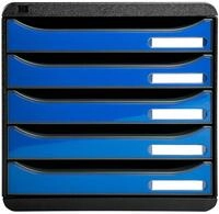 EXACOMPTA Schubladenbox Schubladenbox Big Box Plus 5 offene Schubladen Eisblau...