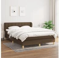 vidaXL Boxspringbett 140 x 200 cm Boxspringbett mit Matratze Dunkelbraun...