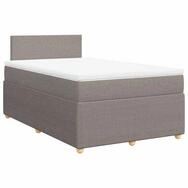 vidaXL Bett Boxspringbett mit Matratze Taupe 120x200 cm Stoff