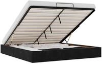 vidaXL Bett Ottoman-Bett ohne Matratze Schwarz 200x200 cm Samt