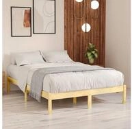 vidaXL Bettgestell 150 x 200 cm Massivholzbett Kiefer 150x200 cm UK King Bett