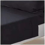 Homescapes Betttuch Bettlaken 230 x 255 cm, schwarz &ndash; &Auml;gyptische Baumwolle,...