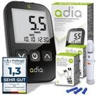 ADIA Blutzuckermessger&auml;t adia Blutzuckermessger&auml;t Set + 110 Teststreifen,...