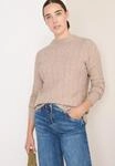 Strickpullover CECIL, Damen, Gr. L (42), beige (sandalwood beige melange), Strick,