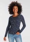 KangaROOS Langarmshirt sehr figurbetonte Passform, Rundhalsausschnitt, aus 100%
