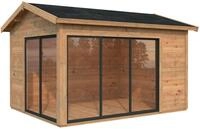 Palmako Gartenhaus Amanda Slide Plus, BxT: 434x340 cm, verschiedene Farben