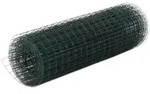 vidaXL Zaun vidaXL Drahtzaun Stahl mit PVC-Beschichtung 10x0,5 m Gr&uuml;n