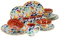CreaTable Kombiservice Folklore Bunt, Kombi-Service 16 tlg (16-tlg), 4 Personen,