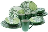 CreaTable Kombiservice Tropicana Gr&uuml;n (16-tlg), 4 Personen, Steinzeug