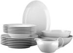Geschirr-Set SELTMANN WEIDEN "Tafelservice Rondo Liane Wei&szlig; 16er Set wei&szlig;", wei&szlig;,