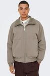 Bomberjacke ONLY & SONS "ONSDUNCAN PADDED JACKET OTW", Herren, Gr. L, beige (walnut),