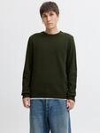 Rundhalspullover JACK & JONES "JJEGLOBE KNIT CREW NECK NOOS", Herren, Gr. L, gr&uuml;n