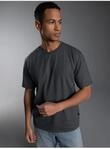 T-Shirt TRIGEMA "TRIGEMA T-Shirt DELUXE Baumwolle", Herren, Gr. L, grau (anthazit,