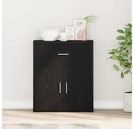 vidaXL Sideboard vidaXL Sideboard Schwarz Eichen-Optik 60 x 31 x 70 cm...