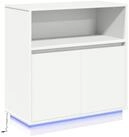 vidaXL Sideboard LED-Sideboard Wei&szlig; 71 x 34,5 x 75 cm Holzwerkstoff (1 St)