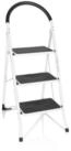 hjh OFFICE Trittleiter Klappleiter Solid W2 Stahl (1 St, 1-St), Leiter mit 3...