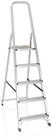 hjh OFFICE Trittleiter Klappleiter Solid Iii Aluminium (1 St, 1-St), Leiter mit 5