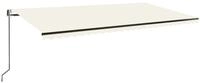 vidaXL Markise Markise Automatisch Einziehbar 600x350 cm Creme (1-St)