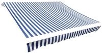vidaXL Markise vidaXL Ersatzstoff f&uuml;r Markise Blau und Wei&szlig; 350x250 cm...