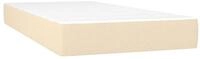 Boxspringmatratze Taschenfederkernmatratze Mittel Creme 90x200x20 cm Stoff,...