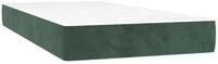 Boxspringmatratze Taschenfederkernmatratze Mittel Dunkelgr&uuml;n 90x190x20 cm Samt,
