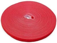 LABEL-THE-CABLE Kabelbinder LTC Klettrolle Pro Roll 25m zum B&uuml;ndelnOrdnen rot