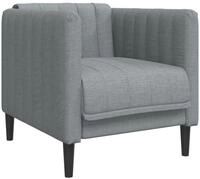 vidaXL Sessel, Loungesessel Hellgrau Stoff