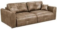 Black Red White Schlafsofa Liegefl&auml;che 160x197cm, light brown - 245x85x155...
