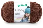 Gr&uuml;ndl Funny Chenille Wolle uni einfarbig zum Stricken H&auml;keln, Chenillegarn