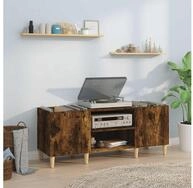 vidaXL Sideboard, Plattenschrank R&auml;uchereiche 121x38x48 cm Holzwerkstoff