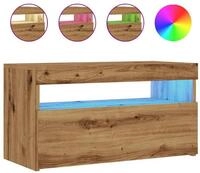 vidaXL TV-Schrank NA TV-Schrank mit LED Leuchten Artisan-Eiche 75x35x40 cm