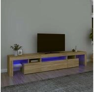 vidaXL TV-Board vidaXL TV-Schrank mit LED-Leuchten Sonoma-Eiche 215x36,5x40 cm