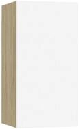 vidaXL TV-Schrank TV-Board Wei&szlig; Sonoma-Eiche 30,5x30x60 cm Holzwerkstoff