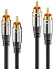 sonero sonero&reg; Premium Cinch Audiokabel, 2x Cinch Stecker auf 2x Cinch Stecke