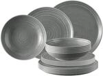 Geschirr-Set SELTMANN WEIDEN "Teller-Set Terra 18er Set", grau (perlgrau), 18,