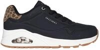 Skechers LEOPARD MUSTACHE DURALEATHER DEBOSS BLACK LEOPARD Sneaker