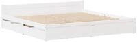 vidaXL Bett Massivholzbett ohne Matratze Wei&szlig; 120x200 cm Kiefernholz