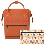 CABAIA Rucksack Vegan Nubuck Backpack (Set, 3-tlg)