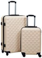 vidaXL Trolley Golden - 2-teilig - Prisma Koffer Reisekoffer Hartschalenkoffer
